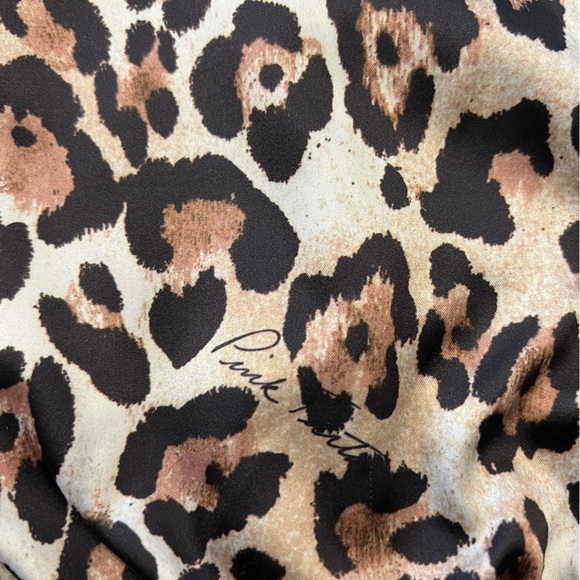 Pink Tartan leopard print cardigan - Picture 3 of 6